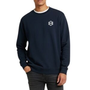 American Giant Men's Casual Athleisure Long Sleeve Sweatshirt Large Navy Blue